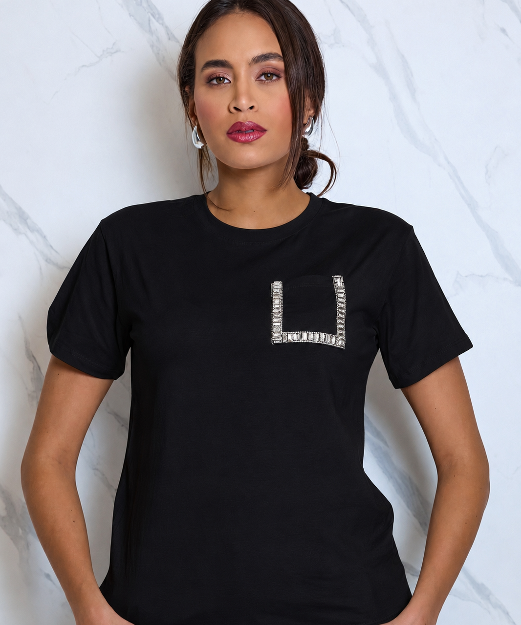 Jewel pocket T-shirt