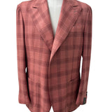 Ahora Napoli – Giacca Sartoriale Monopetto a Quadri in Pura Lana Drapers – ROSA MATTONE / BORDEAUX