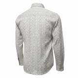 Manuel Ritz Men's Geometric Pattern Shirt - Beige