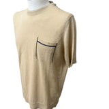 Maglia girocollo Alpha Studio in cotone beige - Taglia 50