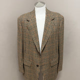 Lardini – Blazer Uomo Pied de Poule in Lana Vergine e Cashmere | Beige, Nero e Bordeaux