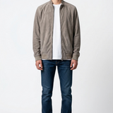 Emanuele Curci Suede Bomber Jacket - Sand Beige
