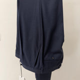 Lardini Tailored Trousers in Wool and Technical Fabric - Navy Blue