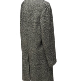 Lardini Single-Breasted Herringbone Wool Coat - Anthracite Grey