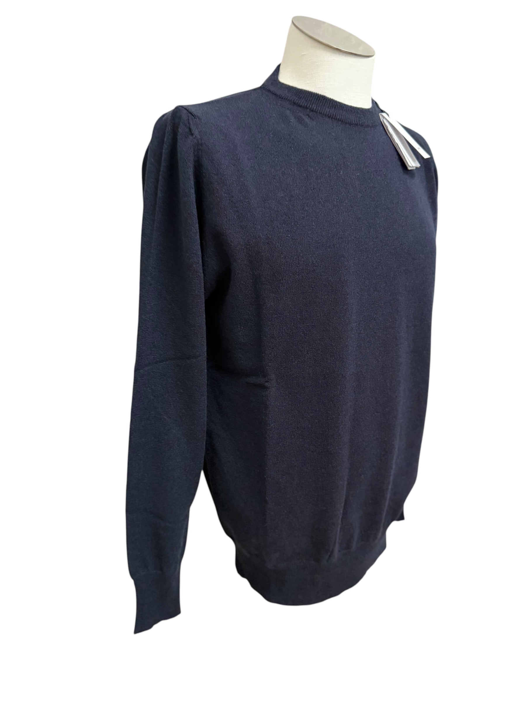 Maglia Girocollo Uomo Lardini in Cashmere – Blu Notte, immagine 4