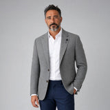Giacca Lardini Monopetto in Misto Lana e Cashmere Grigio Mélange