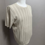 Manuel Ritz Open-Knit T-Shirt - Beige
