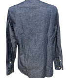 Camicia Lardini in Denim Chambray – Blu –