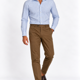 Camicia Uomo 920 Italian Style Trend in Puro Cotone – Microquadri Azzurri e Bianchi