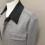 Lardini Giaccone Field Jacket in Pura Lana Loro Piana Grigio