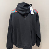 Marcelo Burlon County of Milan – Felpa Over con Cappuccio e Stampa Wings – Nero