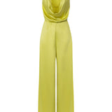 Fluid crêpe jumpsuit with bra accessory