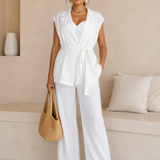 White linen suit