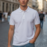 Aspesi Stretch Cotton Piqué Polo Shirt – White