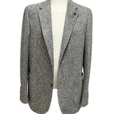 Lardini Pure Virgin Wool Jacket - Salt and Pepper Micro-Effect Texture