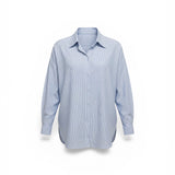 Blue striped oversized shirt 100% cotton