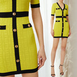 Mini Dress Cedro  in viscosa Elisabetta Franchi ￼