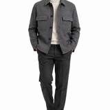 Giacca Camicia Uomo Lardini IVANSEL in Lana Vergine e Cashmere – Grigio