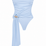 Draped Bodysuit with Side Bow