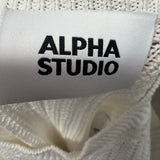 Alpha Studio Pullover in Cotone a Maglia Bianca - Taglia 48