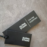 Alpha Studio Cashmere and Silk Polo Shirt in Beige