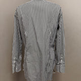 Camicia Barba Napoli "Culto" a Righe Bianco e Nero – 100% Cotone – Taglia XL (42)