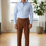 Pantaloni Circolo 1901 in Cotone Piqué - Marrone Brunette taglia L