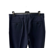 Lardini Trousers – Navy Micro-Pattern