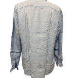 Camicia Fay Uomo in Lino Celeste – Taglia XL (Collo 42)