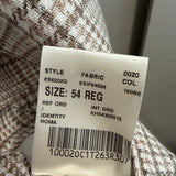 Lardini Sartorial Cotton and Linen Jacket – Beige and Brown Check Pattern size 54