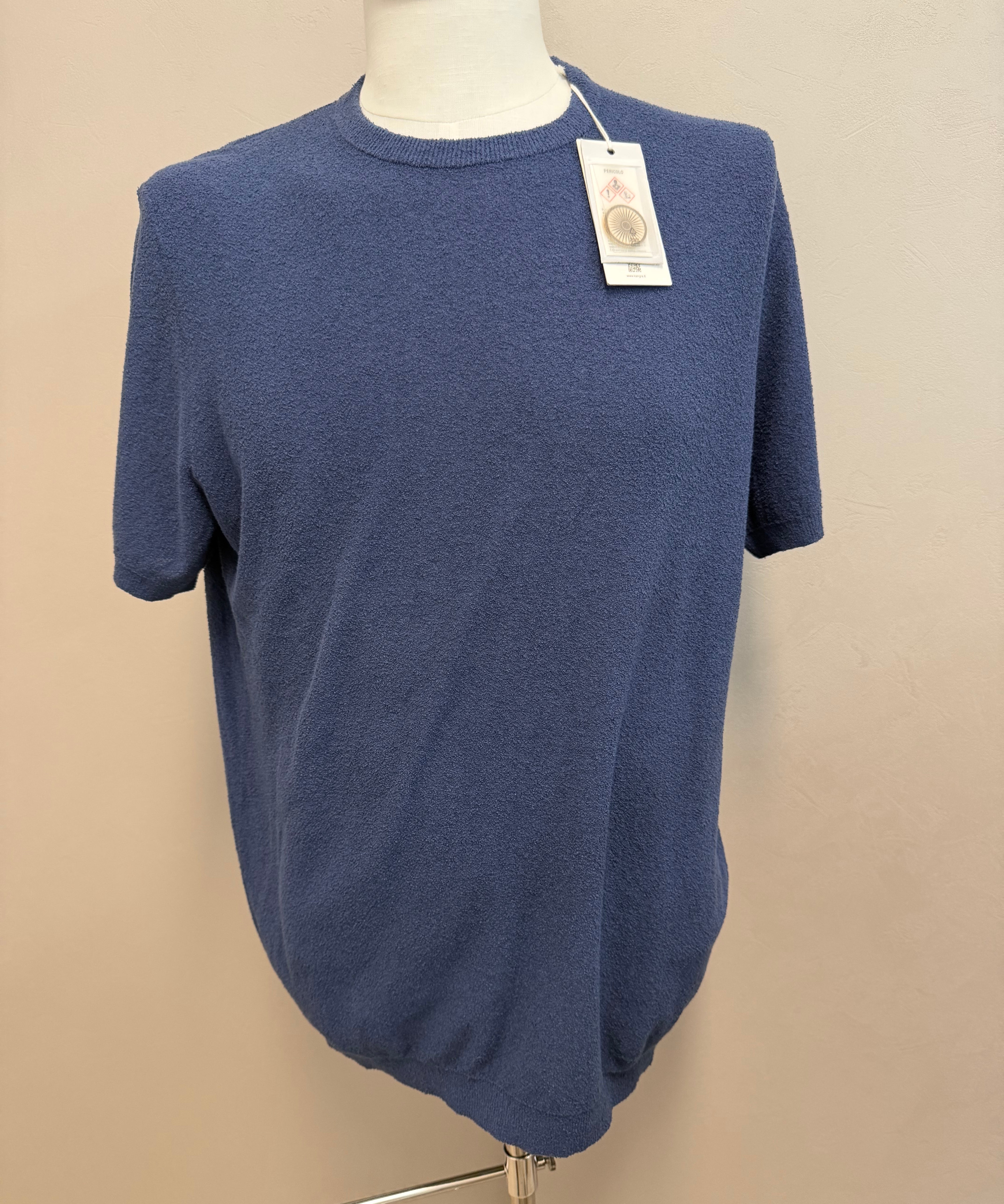 Kangra "Crew neck L-sleeve" t-shirt size 50 blue in cotton
