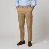 Pantaloni Manuel Ritz Uomo in Cotone Beige - Taglia XL (52)