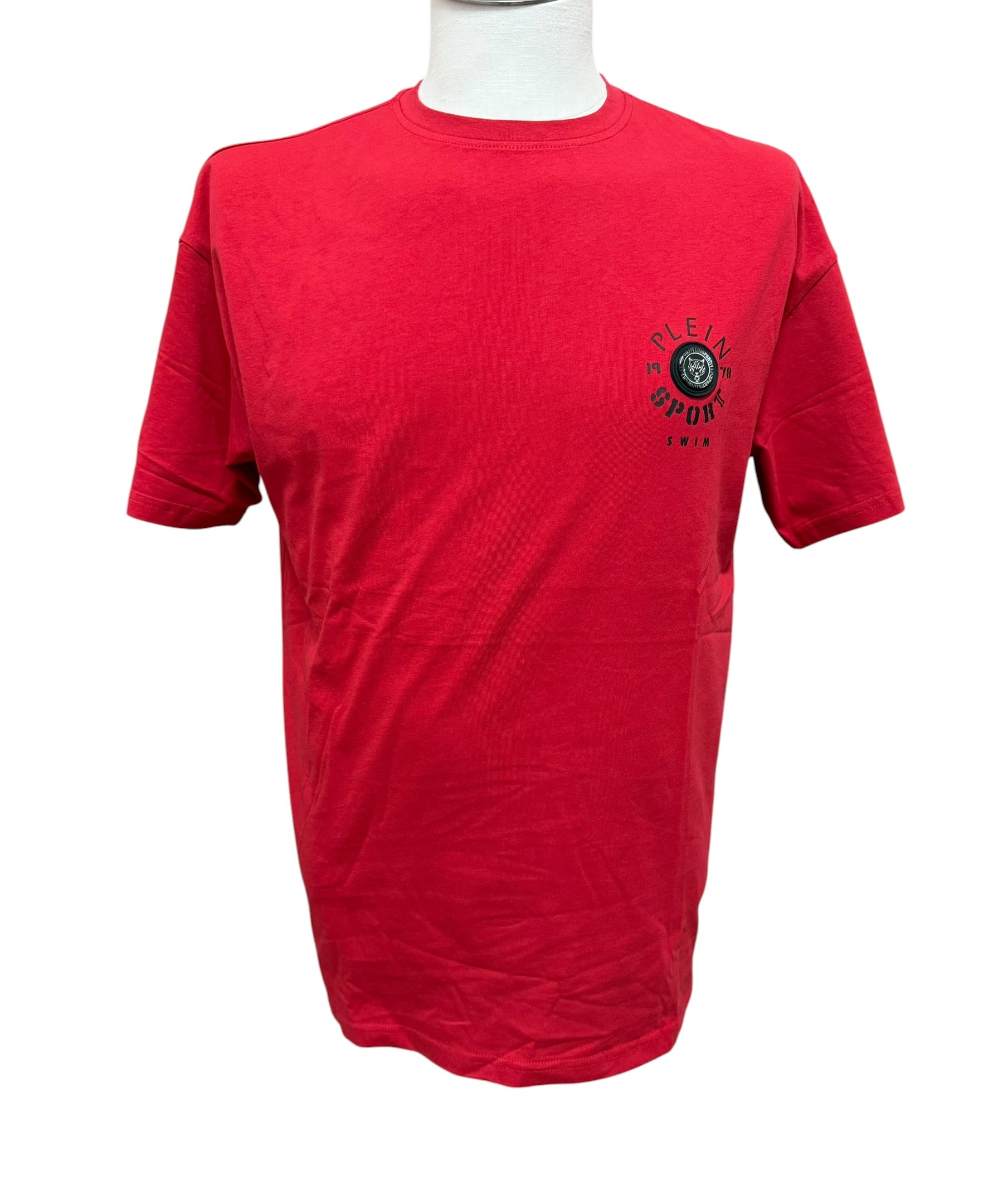 Plein Sport Red Cotton Swim T-Shirt – Size L