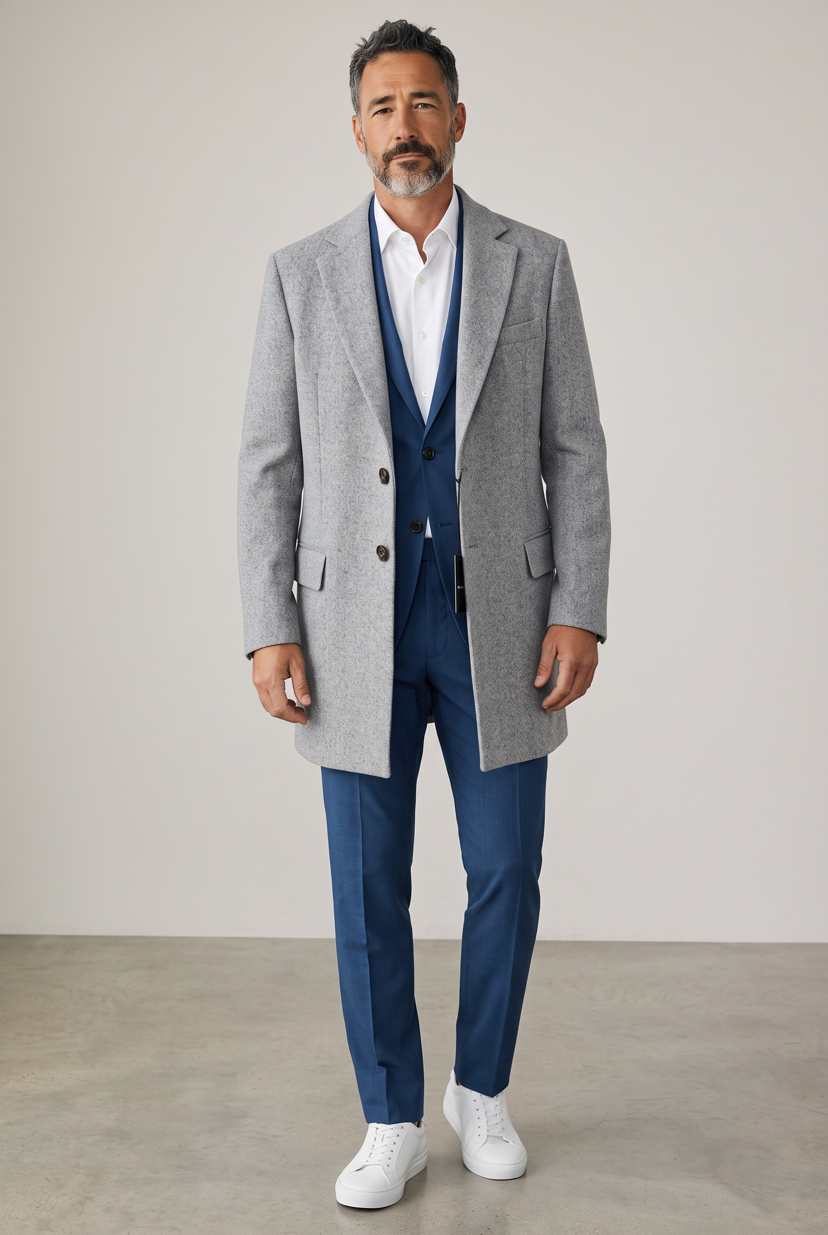 Takeshy Kurosawa – Cappotto Monopetto Sartoriale – Grigio Melange