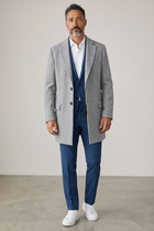 Takeshy Kurosawa – Tailored Single-Breasted Coat – Grey Melange
