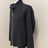 Lardini Giubbino in Pura Lana Vergine e Cotone Nero
