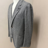 Giacca Lardini Monopetto in Misto Lana e Cashmere Grigio Mélange