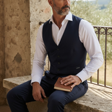 Lardini Sartorial Midnight Blue Waistcoat – Fresh Wool – Size 46