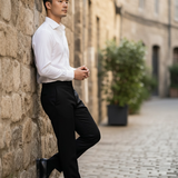 Lardini Classic Trousers in 100% Wool - Black