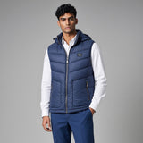 Yes-Zee – Gilet Smanicato Imbottito con Cappuccio Staccabile – Blu Notte