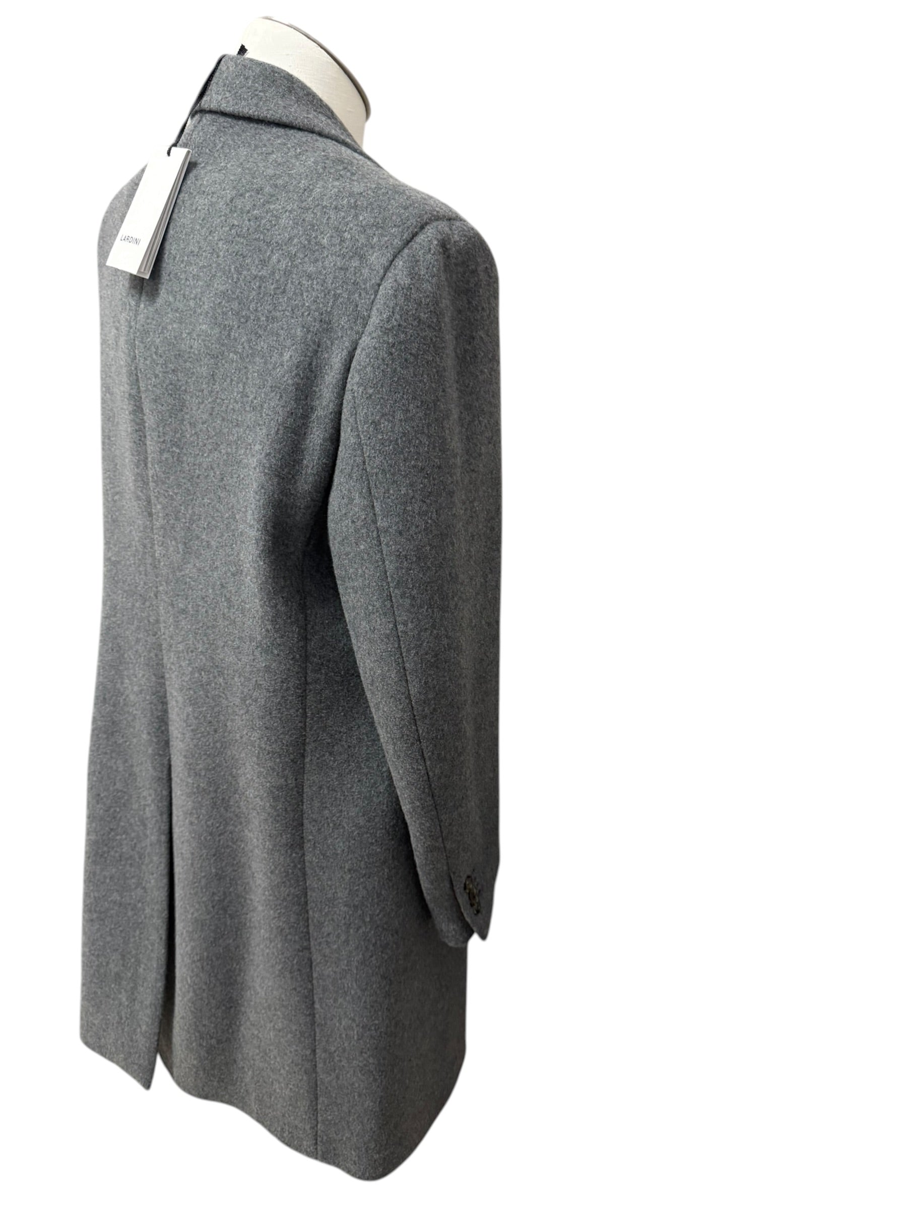Cappotto Lardini in Lana e Cashmere Grigio Melange, immagine 8