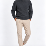 Maglione Uomo Lardini in Baby Alpaca e Lana – Grigio Antracite