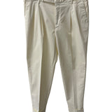 PT Torino Pantalone Carrot Fit in Cotone Elasticizzato Panna XL (52)