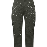 GAëLLE Paris Embellished Denim Trousers