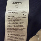Aspesi Short Sleeve Polo Shirt - 100% Cotton Navy Blue