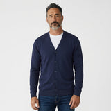 Cardigan Hamaki-ho in puro cotone blu Taglia L