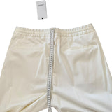 Lardini Trousers - Sartorial with Drawstring in Ecru Stretch Cotton