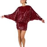 Aniye By Mei Kimono Dress in Sequins