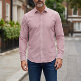 Hamaki-Ho Shirt – Striped White and Bordeaux