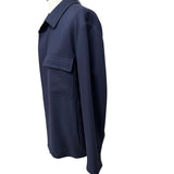 Giacca / Overshirt Lardini in Misto Lana e Kashmir blu, immagine 7